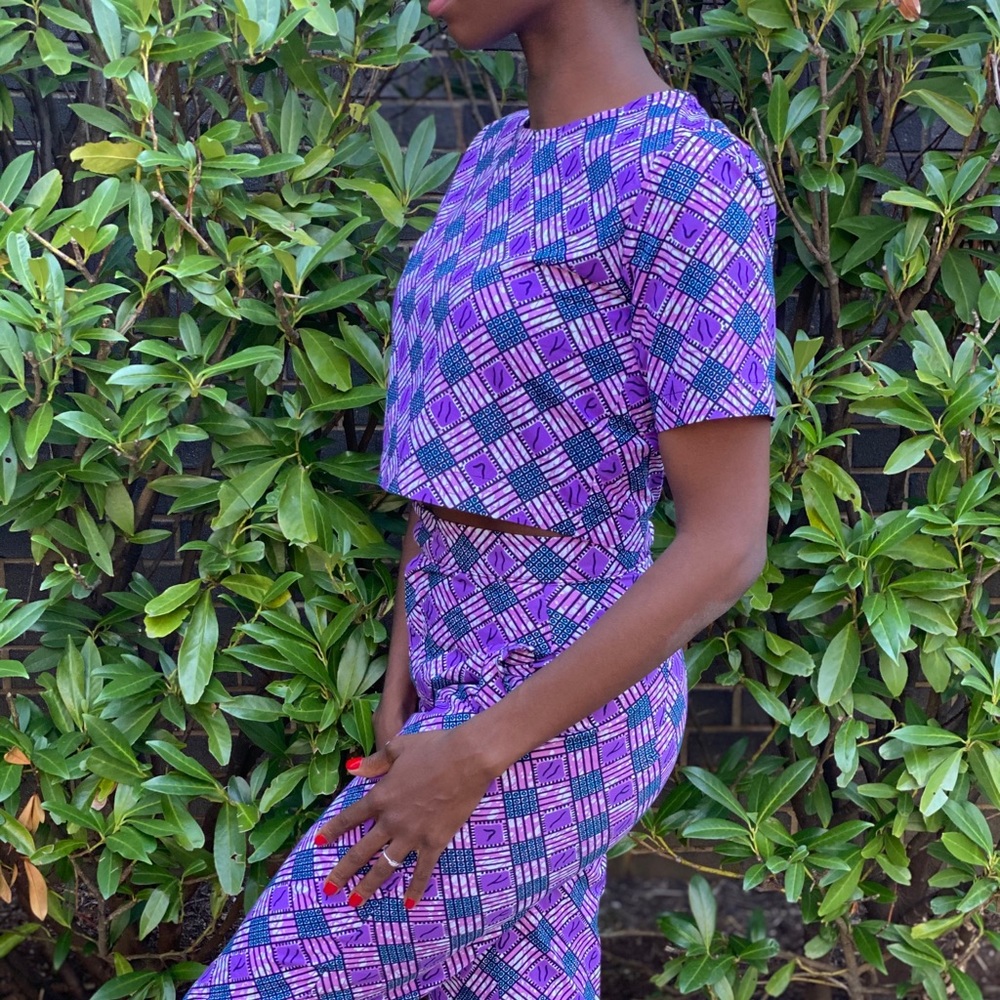 Ankara patterned crop top